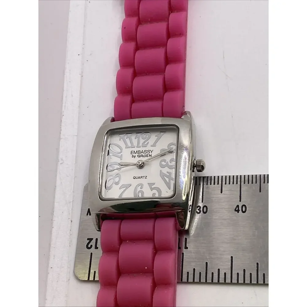 Embassy By Gruen Womens Pink Watch New Battery